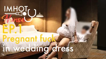 น้องนิวพยาบาลท้องแก่ ใส่ชุดวิวาห์ เย็ดสดแตกใน Onlyfans โก่งหีสุดเสียว