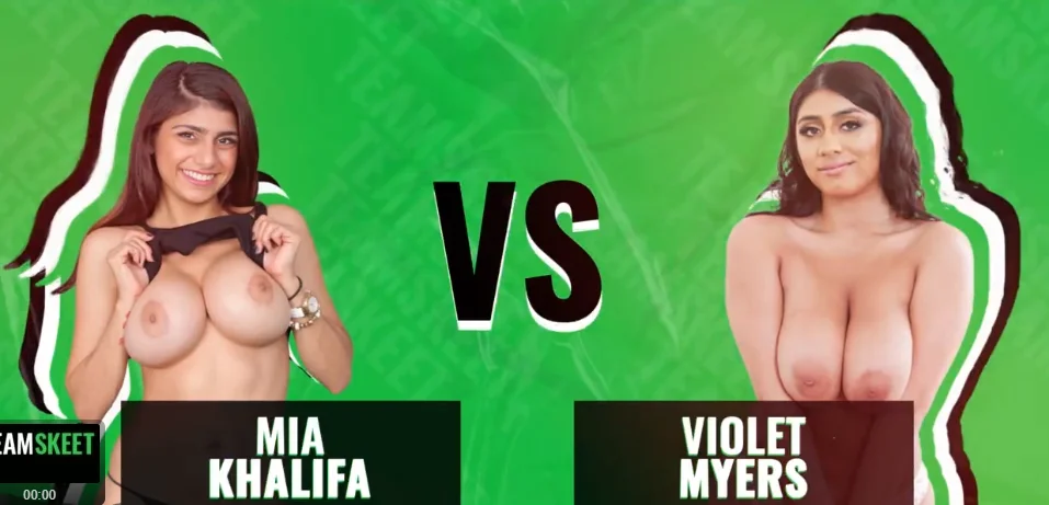 MIA KHALIFA VS VIOLET MYERS หนังโป๊มุสลิม TEAM SKEET สุดร้อนแรง