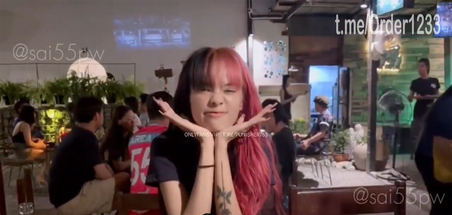 น้อง kaidaw_99 ทำสีผมแดงร้อนแรง แฟนพาไปกินข้าวก่อนเย็ดซอยในโรงแรม