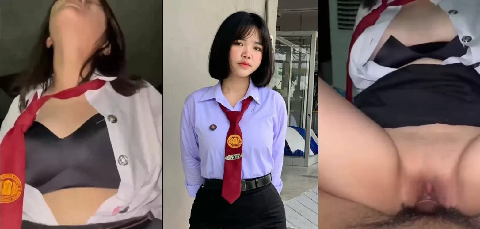 คลิปหลุดนักเรียนพาณิชย์ เย็ดคาชุดสาวหีเนียนไร้ขนสุดฟิน