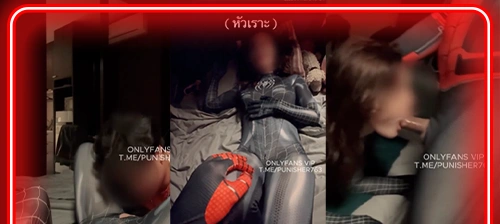 Khunmheenew พี่หมี สาวไทยแซ่บ คอสเพลย์สไปเดอร์แมน โดนนัดเย็ดเสียว