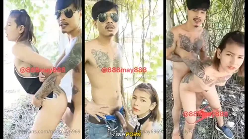 เจ๊เมย์กับหนุ่มทรงเอในป่า noomay6969 งานแรง Onlyfans