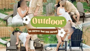 HONEYTIPSY คลิปโอลี่แฟนน่ารักเย็ดกลางป่าริมน้ำเขียว