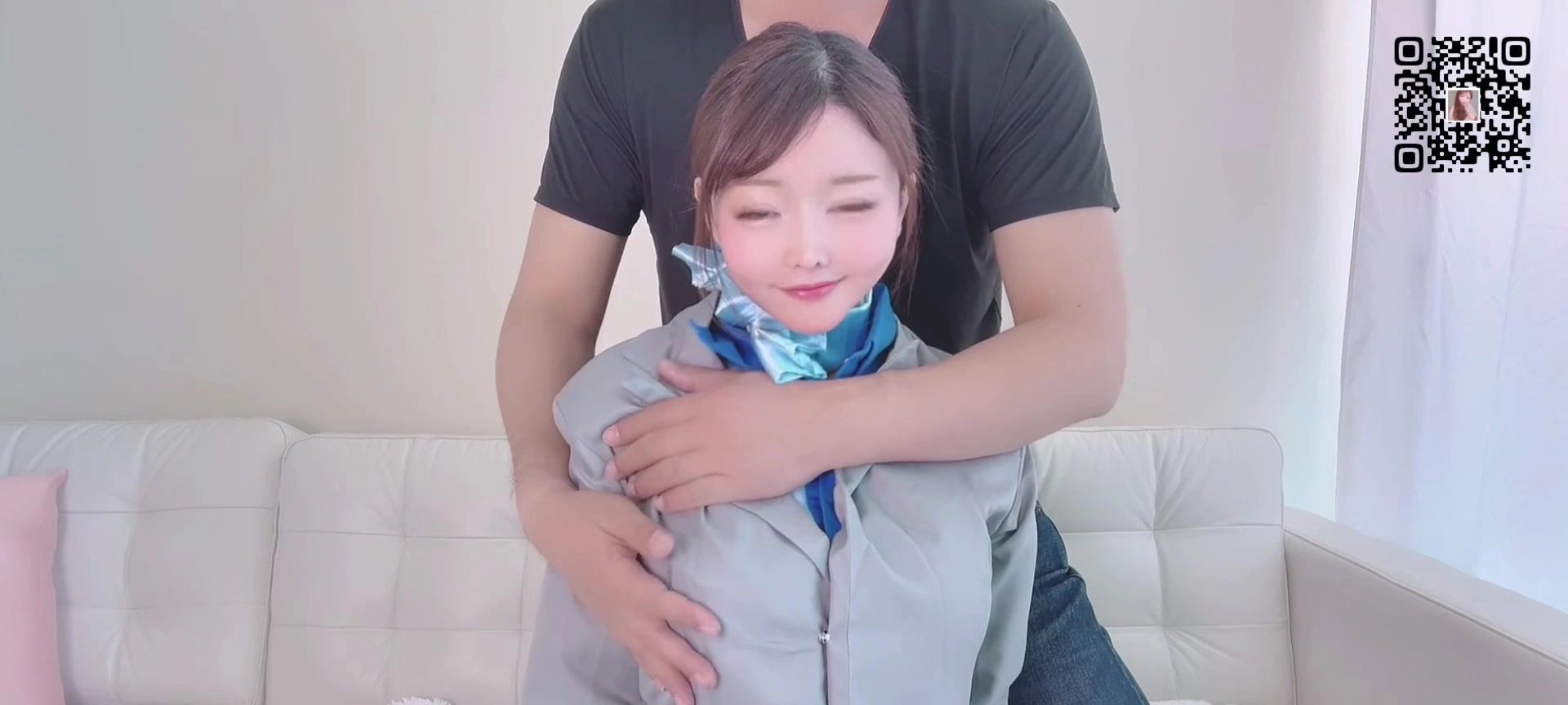 เสียวกับสาวคอสเพลย์แอร์โฮสเตส yuna_angelxx และ Yui Peachpie