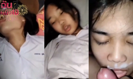 แฟนหนุ่มแอบถ่ายคลิปเปิดซิงแฟนสาว โดนเย็ดสดในชุดยูนิฟอร์ม