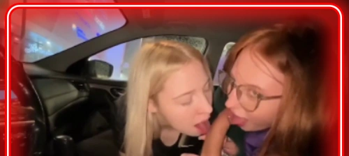 แฉคลิปหลุดฝรั่ง สองสาวสุดแซ่บโม๊กควยแฟนเพื่อนในรถอย่างมันส์