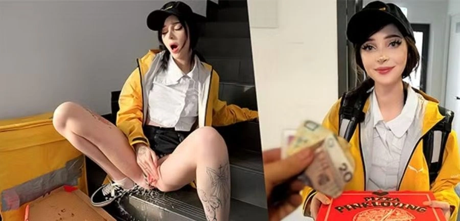 สาวส่งพิซซ่าสุดแซ่บ น้ำแตกบนพิซซ่าก่อนโดนเย็ดสดเสียงดัง